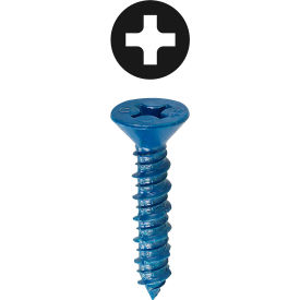 L.H.Dottie® Concrete Screw Anchor Phillips Flat Head 1/4"" x 1-1/4"" 100 Pack