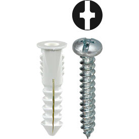 L.H.Dottie® Ribbed Conical Anchor Kit w/ Combo Pan Head Screw #6 201 Pieces