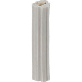 L.H.Dottie® Ribbed Tubular Plastic Anchor #6 & #8 s White 100 Pack