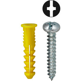 L.H.Dottie® Ribbed Conical Anchor Kit w/ Combo Pan Head Screw #10 Tuff Pack 201 Pieces