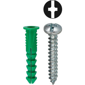 L.H.Dottie® Ribbed Conical Anchor Kit w/ Combo Pan Head Screw #12 101 Pieces