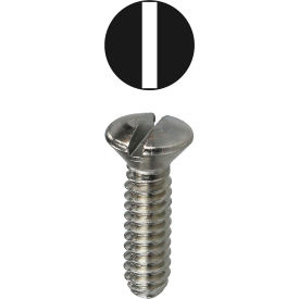 L.H.Dottie® Oval Head Wall Plate Screw Slotted Stainless Steel #6-32 x 1/2""  100 Pack