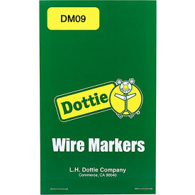 L.H.Dottie® Wire Marker Booklet Vinyl Cloth Legend 0-9