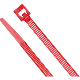 L.H.Dottie® Air Handling Cable Tie w/ Mounting Hole 11"" Red 100 Pack