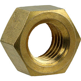 L.H.Dottie® Machine Screw Hex Nut Solid Brass #10-24 100 Pack