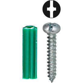 L.H.Dottie® Ribbed Tubular Anchor w/ Combo Pan Head Screw #10 201 Pieces