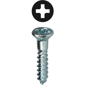 L.H.Dottie® Flat Head Wood Screw Phillips Carbon Steel #10 x 1"" 100 Pack