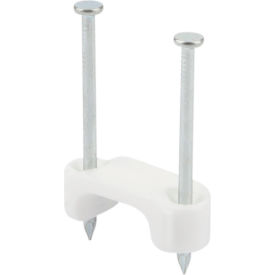 L.H.Dottie® 2 Conductor Plastic Insulated Cable Staple 1/2"" White Pail 4000 Pack