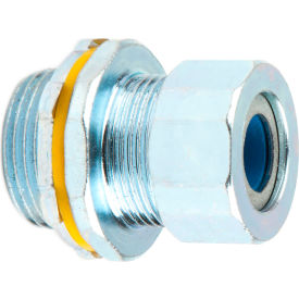 L.H.Dottie® Strain Relief Connector Steel 1/2"" Dia. Blue Grommet