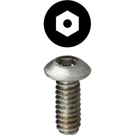 L.H.Dottie® Machine Screw Hex Pin Drive Button Head #10-24 x 1/2"" 100  Pack