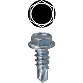 L.H.Dottie® Self Drilling Screw Hex Washer Head #8 x 3/4""L 100  Pack