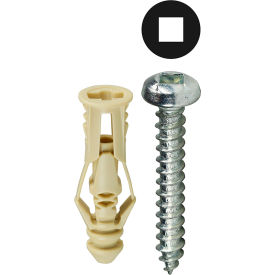 L.H.Dottie® Triple Grip Anchor Kit w/ Square Pan Head Screw #6 Tuff Pack 201 Pieces