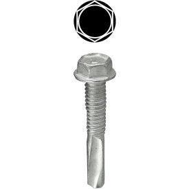 L.H.Dottie® Self Drilling Screw Weather Resistant Coated Tek 5 Hex Washer Head #12 x 1-1/4""L