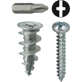 L.H.Dottie® Zinc Alloy Walldriller Anchor Kit w/ Combo Pan Head Screw #6 50 Pieces