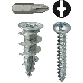 L.H.Dottie® Zinc Alloy Walldriller Anchor Kit w/ Combo Pan Head Screw #8 50 Pieces