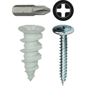 L.H.Dottie® Nylon Walldriller Anchor Kit w/ Phillips Wafer Head Screw #8 50 Pieces