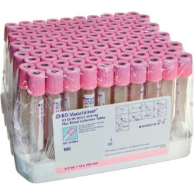 Becton, Dickinson And Company 367899BX BD Vacutainer® Venous Blood Collection Tube 22, 1/2"W x 3-15/16"H image.