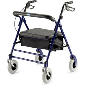 CASCADE HEALTHCARE SOLUTIONS. INV66550 Invacare® 66550 Bariatric Rollator with 7.5" Casters, 500 lbs. Capacity, Blue image.