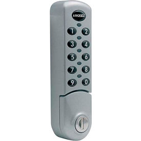 LockeyUSA Electronic Keypad Cabinet & Locker Lock EC780SV - Vertical Keypad - Silver