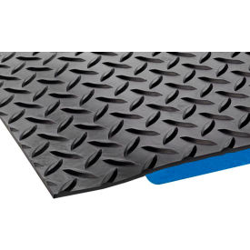 Crown Matting Technologies Workers Delight Deck Plate Cleanroom Mat 5/8" Thick 4Wx6L Black 