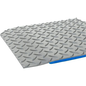 Crown Matting Technologies Workers Delight Deck Plate Cleanroom Mat 5/8" Thick 4W x 6L Gray 