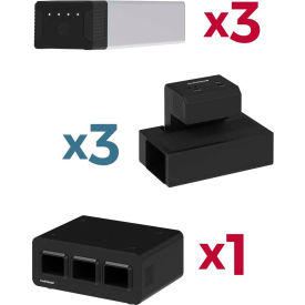Luxor Corp KBEP-3B3C3 KwikBoost EdgePower™ Desktop Charging Station System - Light Use Bundle image.