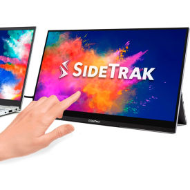 Luxor SideTrak® Solo Touch Pro HD 15-13/16" Freestanding Portable Monitor Black 