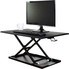 Luxor Corp CVTR32-BK Luxor 29" Pneumatic Standing Desk Converter - Black image.