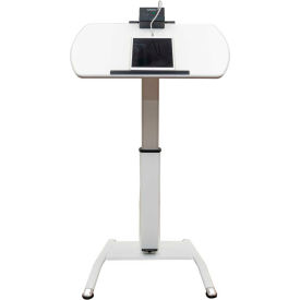 Luxor Corp LX-PNADJ-EPW Luxor Pneumatic Height-Adjustable Lectern with KwikBoost EdgePower® Charging Station image.
