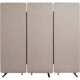 Luxor Corp RCLM7266ZMG Luxor RECLAIM Acoustic Room Dividers - 3 Pack - Misty Gray image.