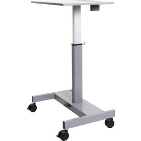 Luxor Corp STUDENT-P Luxor Mobile Student Sit-Stand Desk - Pneumatic Height Adjustment - 29" to 43.5"H - Gray image.