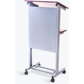 Luxor Corp LX-ADJ-DW Luxor Mobile Height Adjustable Lectern - Gray image.