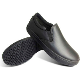 Genuine Grip Men's Retro Slip-on Shoes, Size 10.5W, Black