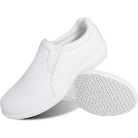 Genuine Grip Women's Slip-on Shoes, Water and Oil Resistant, Size 6.5M, White