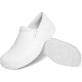 Genuine Grip Men's Slip-on Shoes, Size 7W, White Genuine Grip Men's Slip-on Shoes, Size 7W, White