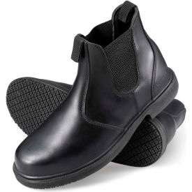 Genuine Grip Men's Romeo Pull-on Work Boots, Size 9W, Black