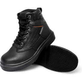 Genuine Grip Men's Waterproof Steel Toe Work Boots, Size 11.5W, Black Genuine Grip Men's Waterproof Steel Toe Work Boots, Size 11.5W, Black