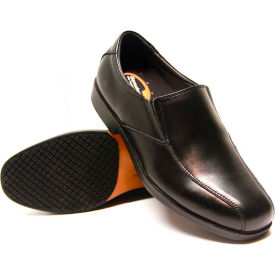 Genuine Grip Men's Dress Slip-on Shoes, Size 10W, Black