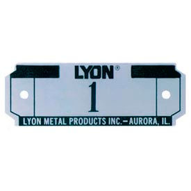 Lyon Workspace Products NF5829 Lyon Number Plate For All Lockers And Baskets, Specify # On Order image.