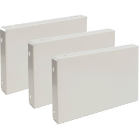 Lyon Workspace Products 7G5801-3 Lyon® Closed Style Front Base For Locker, 15"W x 6"H, Gray, Pack of 3 image.