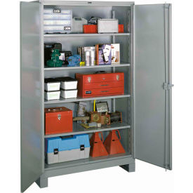 Lyon® All-Welded Steel Industrial Storage Cabinet 14 Gauge 4 Adj. Shelves 48"W x 24"D x 82"H 