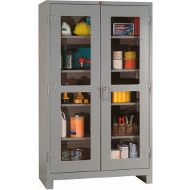Lyon® Industrial Clearview Storage Cabinet 48"W x24"D x 82"H All-Welded Dove Gray 