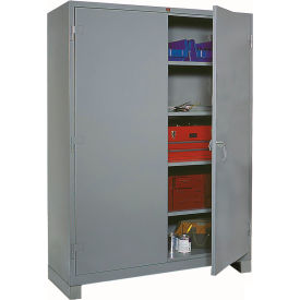 Lyon® All-Welded Steel Industrial Storage Cabinet 14 Gauge 4 Adj. Shelves 60"W x 24"D x 82"H 