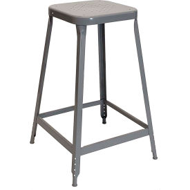 Lyon® 1901 24" High Metal Counter Stool Dove Gray Powder Coat 