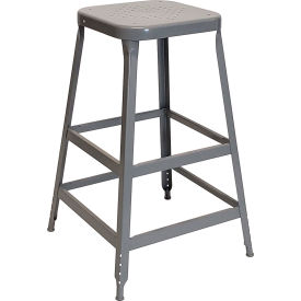 Lyon® 1901 30" High Metal Bar Stool Dove Gray Powder Coat 