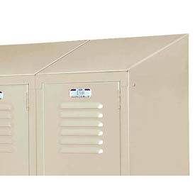 Lyon Workspace Products DD5833 Lyon Slope Top Kit DD5833 For Lyon Lockers Three-Wide - 15"Wx15"D - Gray image.