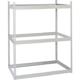 Lyon® 3 Shelf Standard Duty Rivet Rack Starter 48"W x 36"D x 84"H Dove Gray 