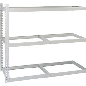 Lyon® 3 Shelf Standard Duty Rivet Rack Add On 72"W x 48"D x 84"H Dove Gray 