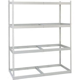 Lyon® 4 Shelf Heavy Duty Rivet Rack Starter 96"W x 36"D x 84"H Dove Gray 