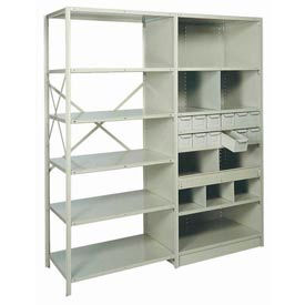 Lyon Workspace Products DD8837 Swinging Doors For Shelving, 36"Wx84"H - For T-Post Gray image.